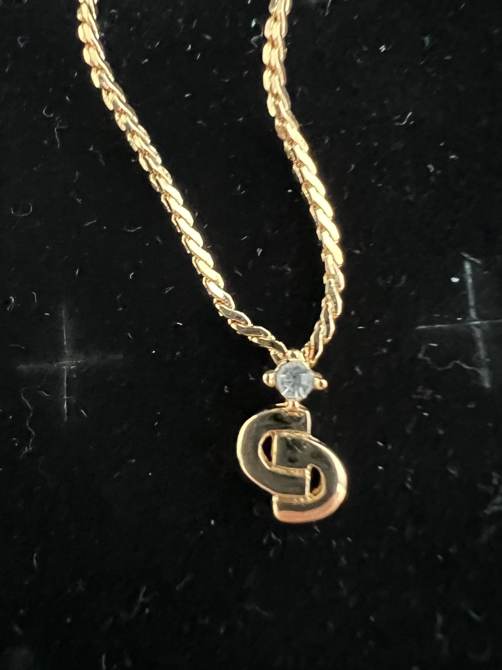 Vintage Christian Dior CD logo necklace